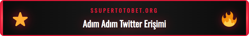 Telefondan Supertotobet Twitter hesabına giriş yapma adımları.
